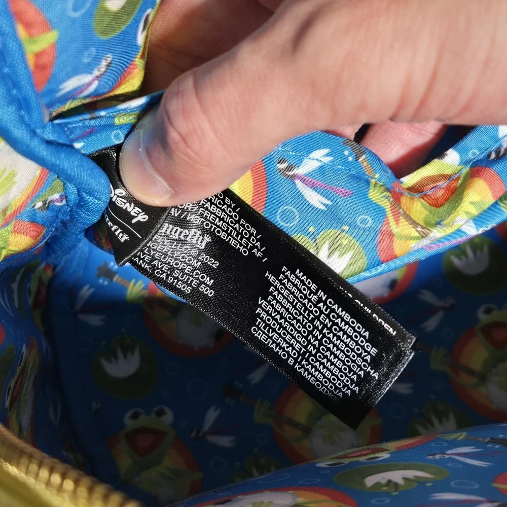 Disney Loungefly Kermit Rainbow Connection The Muppets Mini Backpack w/Wallet